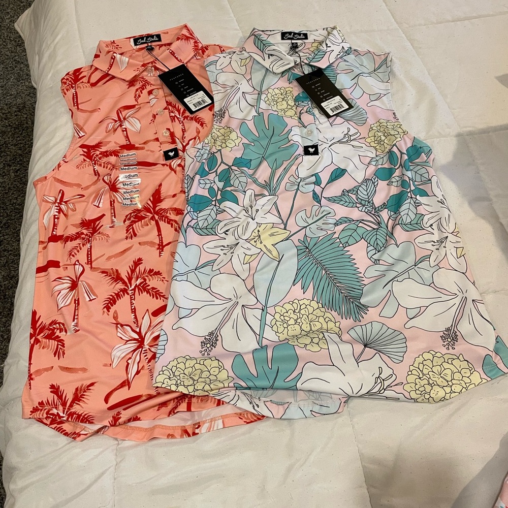 NWT 2 Bad Birdie Golf Shirts M